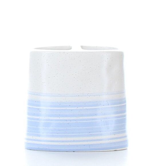 Blue and White Bath Room Toothbrush Holder - Picture 1 of 6